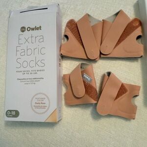 Owlet Dusty Rose Extra Fabric Socks for Babies